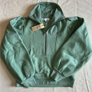 Rebecca Minkoff Puffed Sleeve Half Zip